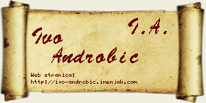 Ivo Androbić vizit kartica